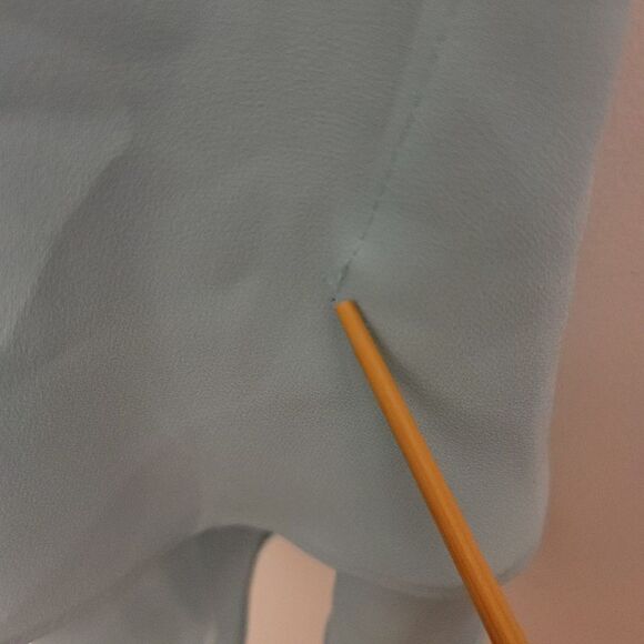 Trina Turk | Haipo Cold Shoulder Blouse with Ruffle Sleeves - Sky, Size XL - Picture 13 of 14